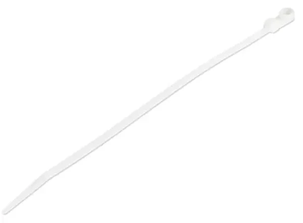 StarTech sťahovacie pásky so skrutkovacím otvorom bielej / Sťahovacie pásky / Nylon / 219x4 mm / 100 ks (CBMZTS10N8)