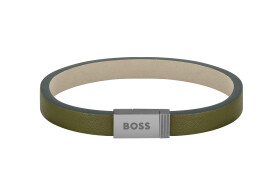 Hugo Boss Moderný khaki kožený náramok Jace 1580338 cm