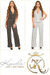 Sexy party jumpsuit with fabric belt white