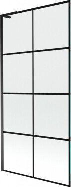 MEXEN/S - Next L vaňová zástena FIX 90 x 150, čierna vzor, čierna 895-090-000-03-77-70