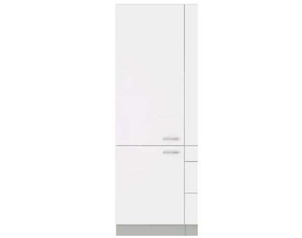 Vysoká kuchynská skriňa Bianka 60DK, 60 cm, biely lesk%