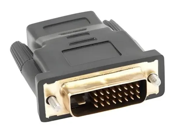 Adaptér HDMI (F) - DVI-D (M) 24+1 Dual Link čierna / Redukcia / Pozlátené konektory / Max. 1920 x 1080 px (AD-0010-BK)