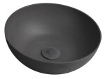 SAPHO - FORMIGO betónové umývadlo na dosku, priemer 39cm, antracit mat FG316