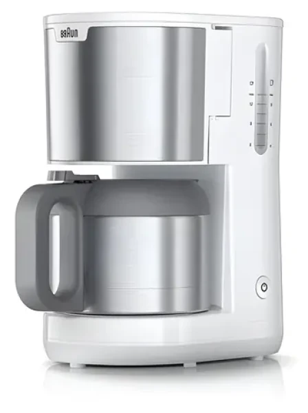 Braun PurShine KF 1505 biela / Kávovar na prekvapkávanú kávu / 1000 W / 9 šálok / termoska 1,2 l (0X13211070)