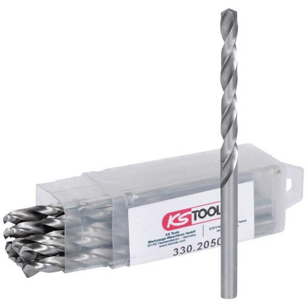 KS Tools 3302050 HSS-G sada špirálových vrtákov do kovu, 5 mm, 10 ks; 3302050