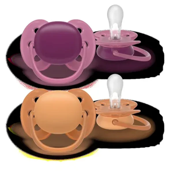 Philips Avent Ultrasoft oranžová, purpurová / Cumlík / 18 m+ / dievča / 2 ks