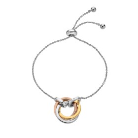 Hot Diamonds Luxusný tricolor náramok s diamantmi Trio DL707