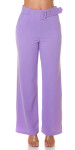 Sexy Koucla Highwaist Cloth Pants with Belt lilac L