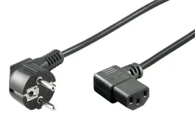 MicroConnect Sieťový napájací kábel Schuko 90° uhol - C13 90° uhol 1.8m čierna (PE010518)