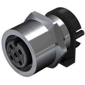 Weidmüller SAIE-M12B-4-F5.5TL zabudovateľný zástrčkový konektor pre senzory - aktory, 2422940000, piny: 4, 10 ks; 2422940000