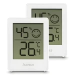 HAMA Baros biela / Teplomer a vlhkomer / sada 2 ks / digitálne / vnútorné (00222233)