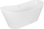 MEXEN/S - Montana vaňa voľne stojaca 180 x 90, biela, sifón a prepad biela 52011809000-20