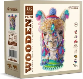 Wooden City Drevené puzzle Mystická lama 130 dielikov