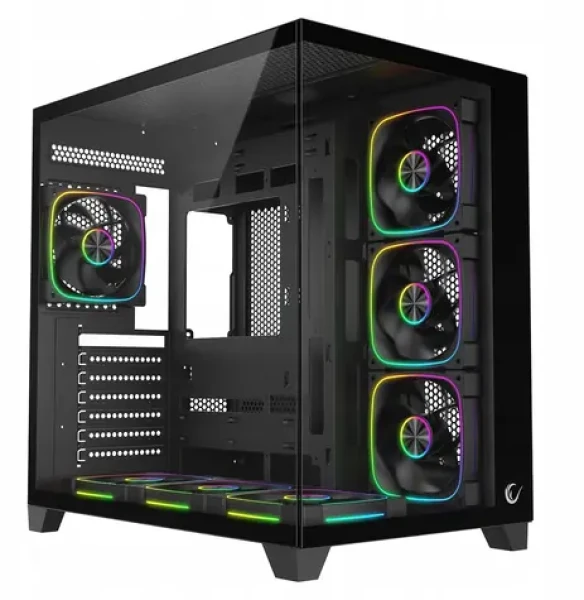 Rampage SEALITE čierna / PC skriňa / Tvrdené sklo / 7x ARGB PWM ventilátor (SEALITE-BLACK)