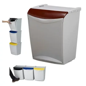 Denox ECOSYSTEM 25 l hnedá / Odpadkový kôš / na bioodpad / modulárny / plast (24300.839)