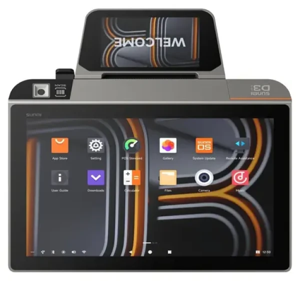 D3 Mini GMS / POS terminál / Android 13 / 10,1 "+4" displej / 3/32GB / 4G / Tlačiareň 80 mm / Skener (P01260020)