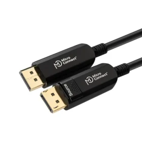MicroConnect Premium Optic Fiber DisplayPort Kábel v1.4 10m čierna / 4K / HDCP / 32.4Gbit/s (DP-MMG-1000V1.4OP)