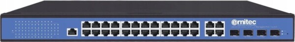 Ernitec Ernitec ELECTRA-M224/4 łącza sieciowe Zarządzany L2 Gigabit Ethernet (10/100/1000) Obsługa PoE Čierny, Modrý