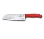 VICTORINOX Swiss Classic Santoku nôž 17 cm červená / rovné ostrie (6.8521.17C1B)