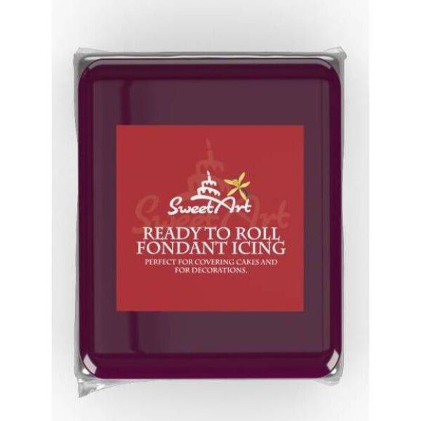 SweetArt potahovací a modelovací hmota vanilková Burgundy (250 g) - dortis - dortis