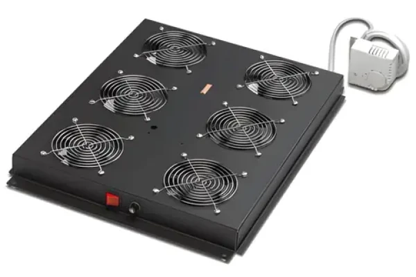 Digitus DN-19 FAN-6-SRV-B / Stropná ventilátorová jednotka / 6 ventilátorov / termostat / čierna (DN-19 FAN-6-SRV-B)