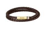 Hugo Boss Dvojitý kožený náramok Ares 1580670 17,5 cm