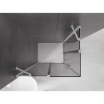 MEXEN/S - Velar Duo sprchovací kút, posuvné dvere 100 x 90, grafit, chróm 871-100-090-42-01