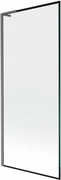 MEXEN/S - Next L vaňová zástena FIX 80 x 150, čierna vzor, grafit kartáčovaná 895-080-000-03-70-66