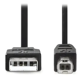 Nedis USB 2.0 kábel AB čierna / Kábel USB / K tlačiarni / 3 m (CCGB60100BK30)