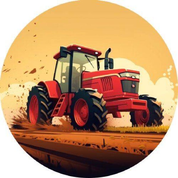 Jedlý papier traktor kreslený 19,5 cm - PICTURE - PICTURE