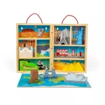 Bigjigs Toys Drevená cestovateľská hracia sada