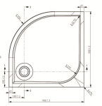 GELCO Sprchová vanička ERIKA GC559 900x900 profilovaná GC559