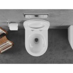 MEXEN/S - Lena Závesná WC misa Rimless Tornado vrátane sedátka s slow slim, duroplast, biela lesk 30220500T