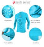 Sesto Senso Thermo Top dlhým rukávom CL40 Light Blue