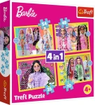 Trefl - Puzzle - Veselý svet Barbie 4v1