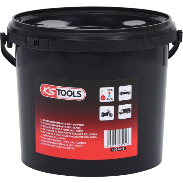 Montážna pasta na pneumatiky 5 kg, čierna KS Tools 100.4015; 100.4015