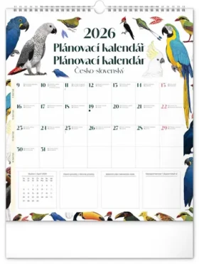NOTIQUE Nástenný plánovací kalendár Animalium 2026, 30 x 34 cm (PGN-35774-L)