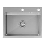 Quadron Quadron - Oceľový drez LUKE 110 WORKSTATION BRUSH NICKEL s kuchynskou batériou ZLE-09009