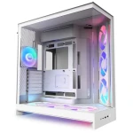 NZXT H9 Flow RGB+ biela / E-ATX / 2x USB-A 3.2 / 1x USB-C 3.2 / 3x 120mm RGB / 3x 140mm RGB / bez zdroja / priehľadná bočn (CM-H92FW-P1)