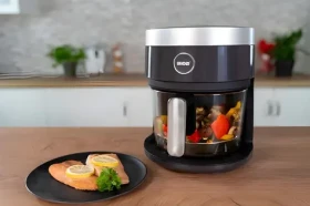 Unold 58695 čierna / Teplovzdušná fritéza / 1200 W / 3,5 l / 65-200 °C / 10 programov (58695)