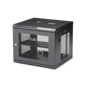 StarTech 9U Nástenný rozvádzač čierna / Nástenný rack / 19" / 600×551 mm / Nosnosť 90 kg (RK920WALM)