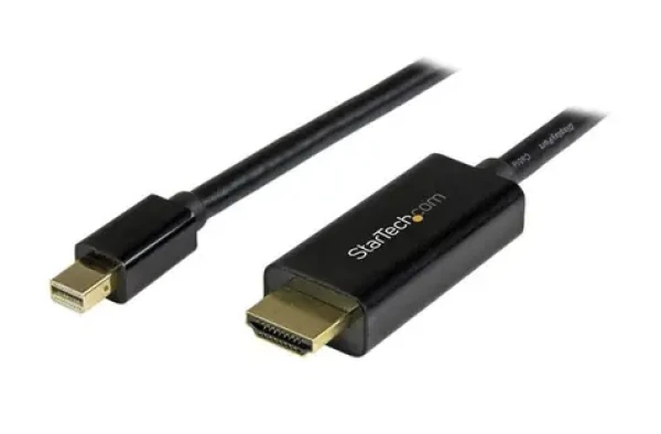 StarTech pasívny adaptér Mini DisplayPort M na HDMI M čierna 3M /4k a 2K/audio 7.1 (MDP2HDMM3MB)