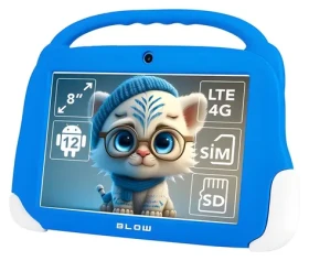 Blow KidsTAB8 modrá / Tablet / 8 "/ T606 / 4GB / 64GB / 4G / Android 12 (79-068#)