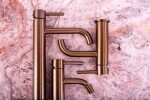 REA - Podomietková sprchová sada LUNGO brúsená měď + termostat + BOX REA-P8808