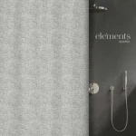 ELEMENTS BY SPIRELLA Sprchový záves ILO vzorovaný antracitový / 180 x 200 cm / Polyester