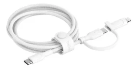 Belkin BOOST CHARGE kábel 2-v-1 USB-C + Lightning biela / 1,5 m (CAC003HQ1.5MWH)