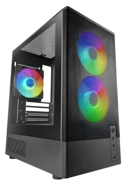 Tacens MARS MC- Onyx čierna / Počítačová skriňa / Mini Tower / mATX / Mini-ITX / tvrdené sklo / 3x 120mm ARGB (TACMARS-ONYX)