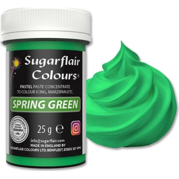 Gélová farba spring green pastelová 25 g - Sugarflair