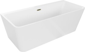 MEXEN/S - Volta vaňa voľne stojaca 170 x 75, biela, sifón a prepad zlatá 51131707500-50