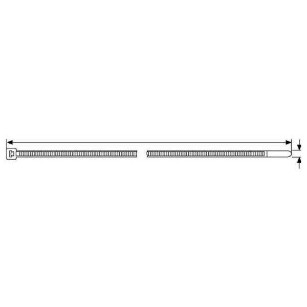 HellermannTyton 138-00033, UB270C-B-PA66-BK, sťahovacie pásky, 4.60 mm, 270 mm, čierna, 100 ks; 138-00033